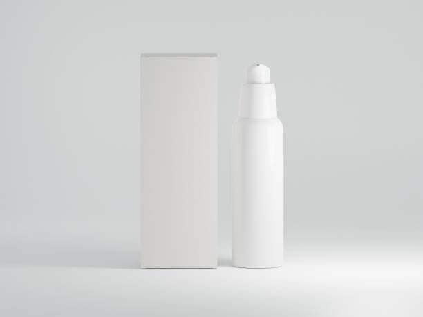 istock Front view of a pump container with packaging box on a white background 1850851858