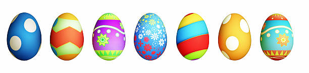 Isolated Easter Eggs stock photo