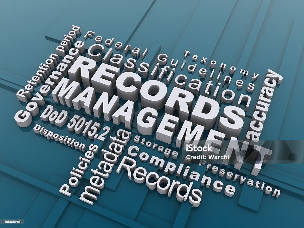 records management - Lizenzfrei Schallplatte Stock-Foto