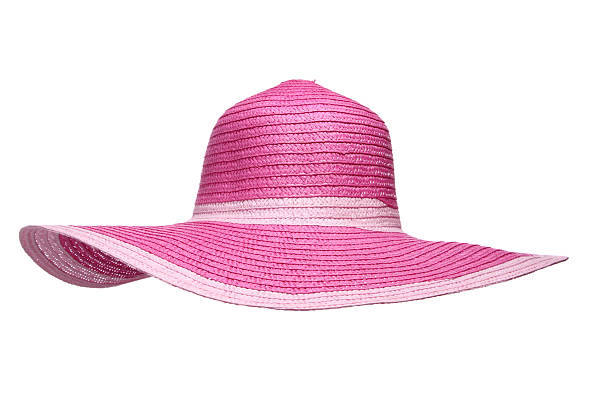 cappello rosa - cappello per il sole foto e immagini stock