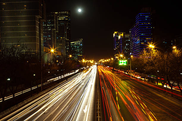 istock Urban traffic lights in Beijing CBD 185085661
