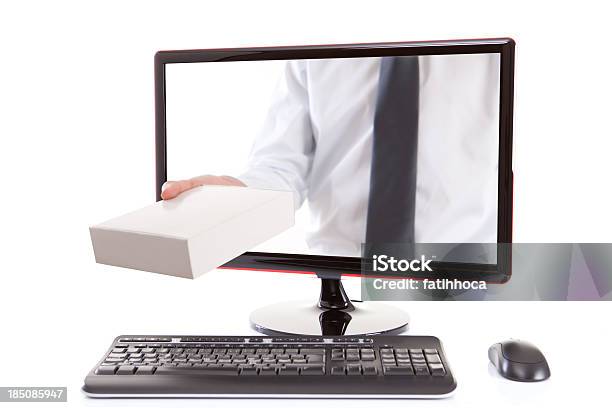 Delivering Mail Stock Photo - Download Image Now - Computer Monitor, Device Screen, Package