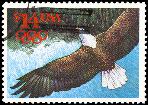 Cancelled Stamp From The United States: Flying Eagle.
