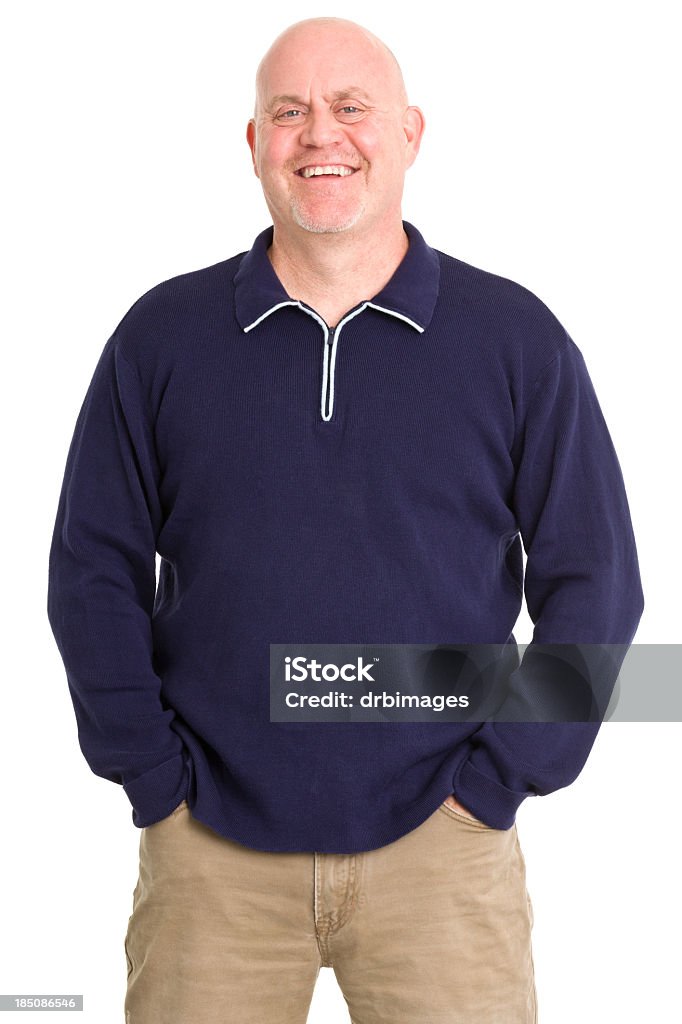 Ridere uomo maturo - Foto stock royalty-free di Corporatura larga