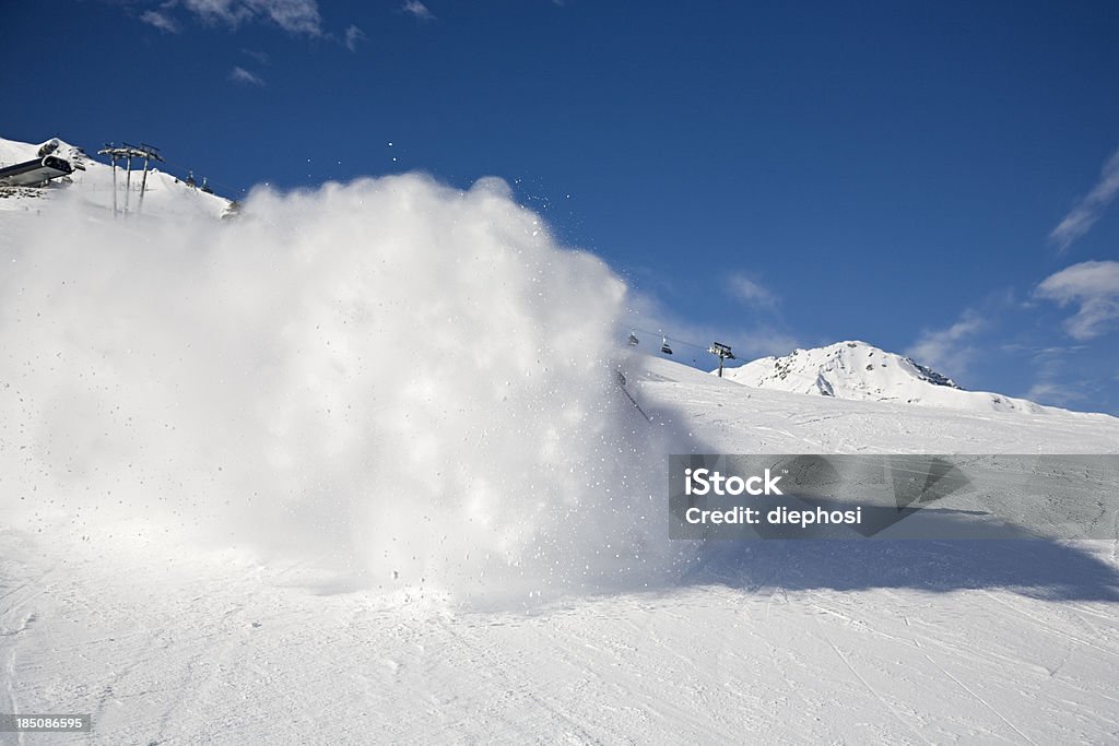 Snow cloud "a skier, the snow swirls in such a way that you can not see him anymore" Avalanche Stock Photo