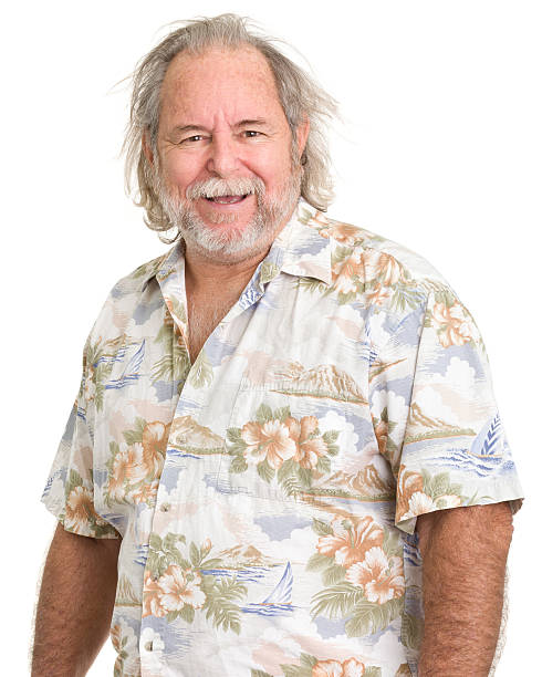 istock Laughing Senior Man In Hawaiian Shirt 185086711