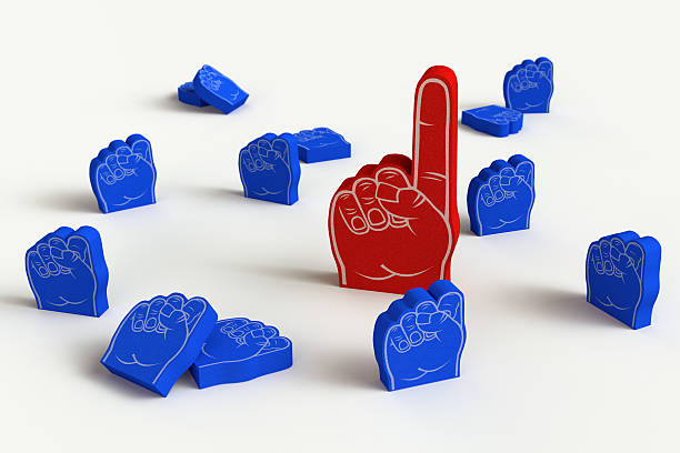 Foam Finger and Hands stock photo