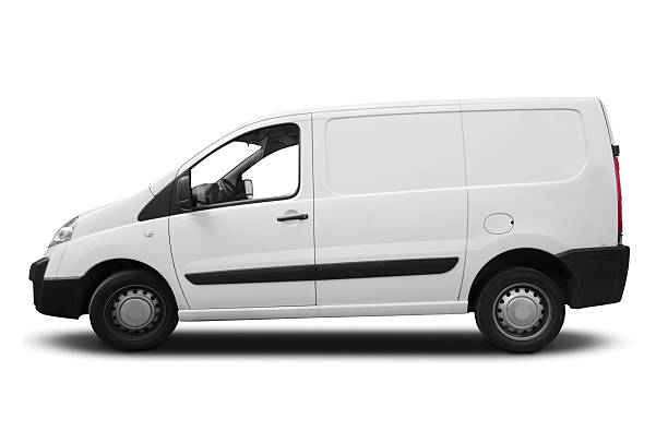 белый переносчик для логотипом - van white delivery van truck стоковые фото и изображения