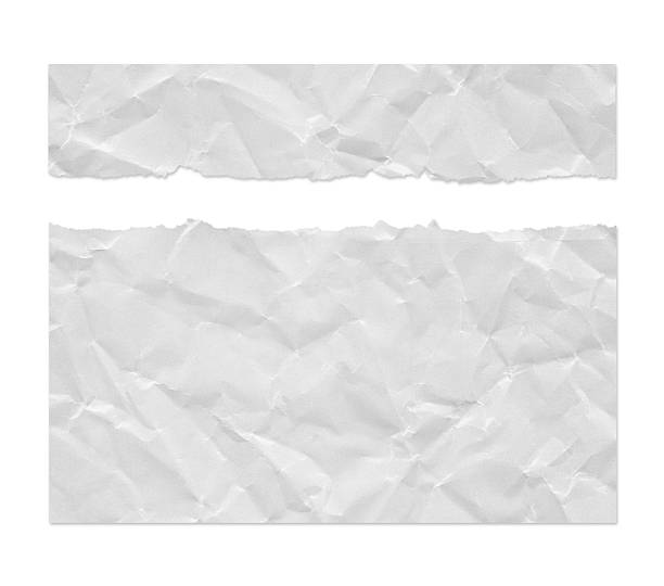 Mangona Enrugado papel branco (Traçado de Recorte - fotografia de stock