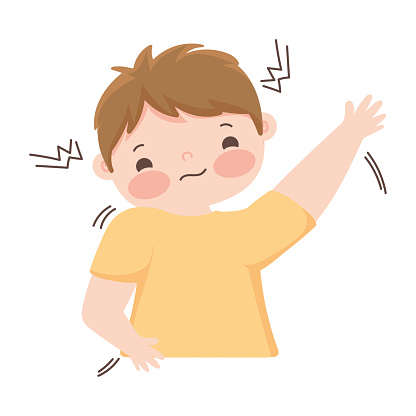 tourette syndrome boy character illustration