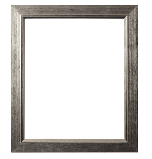 Brushed Silver Picture Frame stock photo