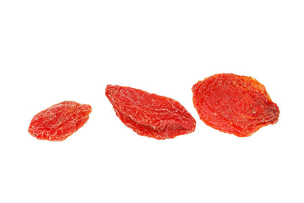 dried goji berries isolated on white