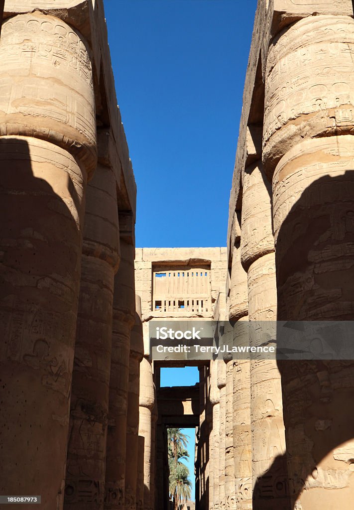Great Hypostyle Hall, świątyni Karnak, Luksor, Egipt. - Zbiór zdjęć royalty-free (Afryka)