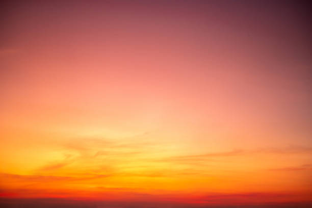 istock Beautiful , luxury soft gradient orange gold clouds and sunlight on the blue sky perfect for the background, take in everning,Twilight, Large size, high definition landscape photo 1850882617