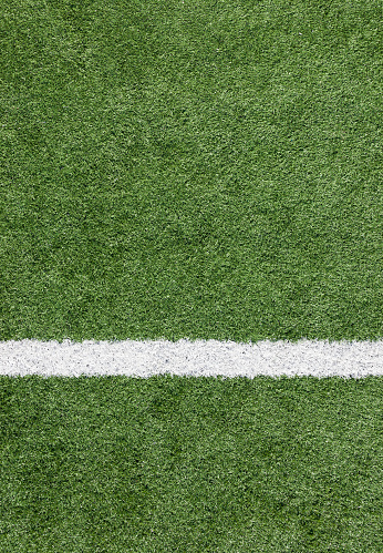 A football stadium made of synthetic turf