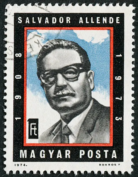 "Cancelled Stamp From Hungary Featuring The Former President Of Chile, Salvador Allende.  Allende Was Forced Out Of Power In Part By The United States Due To His Socialist Leanings."