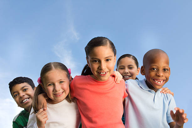 istock Playful multi-ethnic group of children 185088828