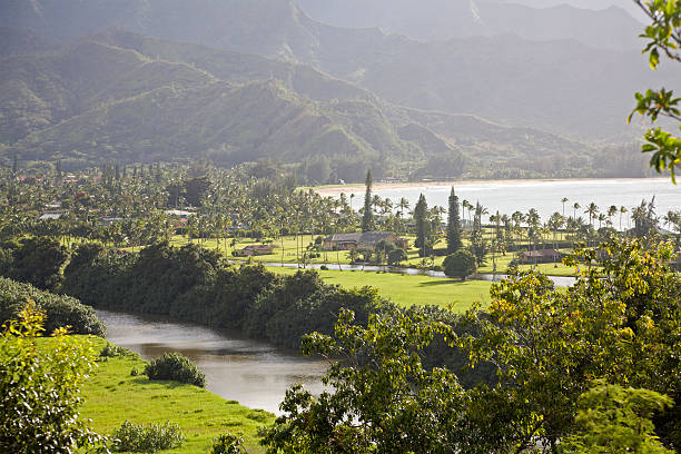istock Beautiful Soft Light Over Hanalei River And Bay 185088926