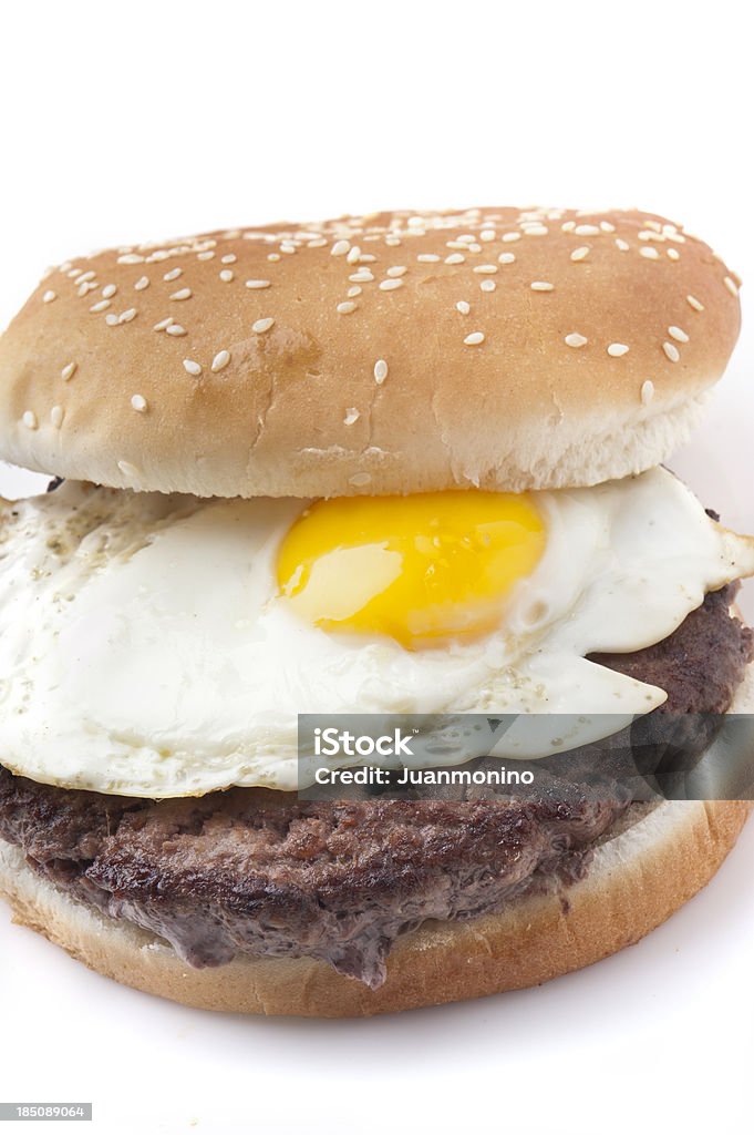 Spiegelei Hamburger - Lizenzfrei Brötchen Stock-Foto