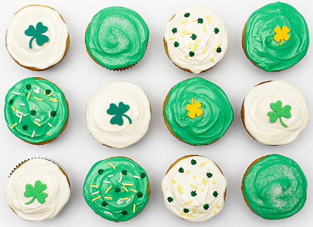 St. Patrick's Cupcakes stock photo