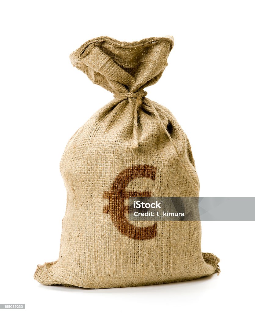 Money Bag Money Bag on white. Euro. Money Bag Stock Photo