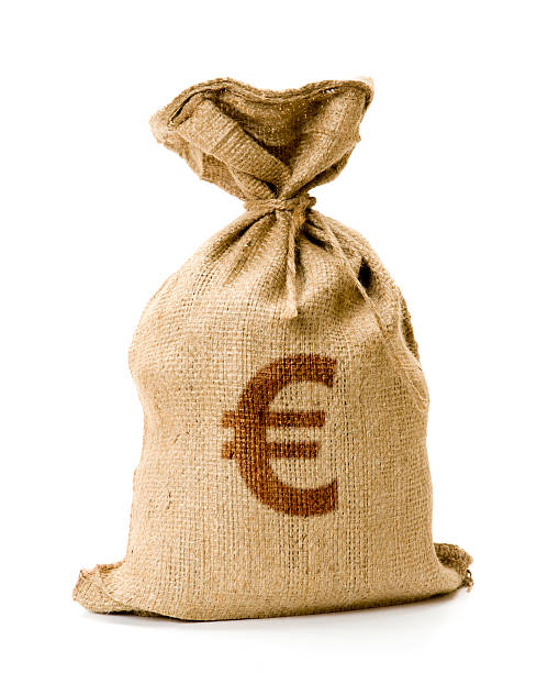 Money Bag Money Bag on white. Euro. money bag stock pictures, royalty-free photos & images