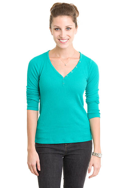istock Happy Young Woman Standing 185089657