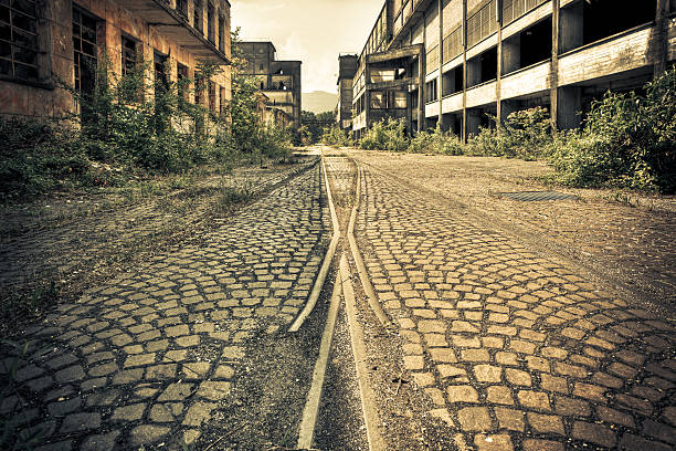 istock Abandoned Industrial Factory, Post Apocalypse 185089737
