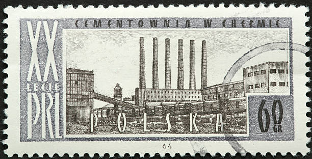 istock coal fired power plant on a Polish stamp 185089921