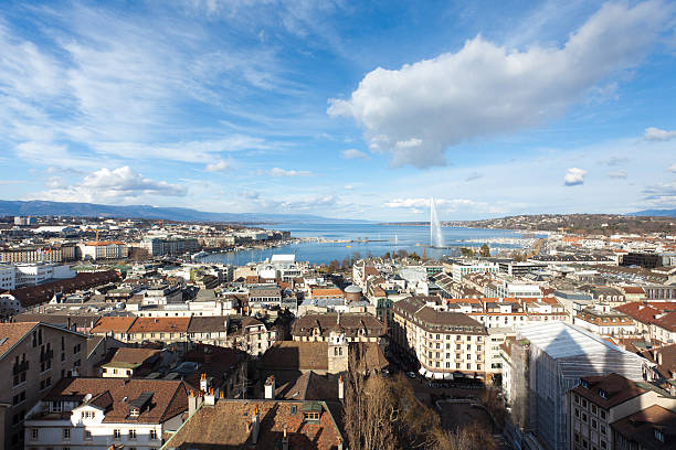 istock View of Geneva Canton and 'Jet d'Eau' 185090111