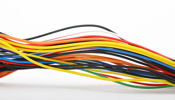 Color wires Color wires power cable stock pictures, royalty-free photos & images