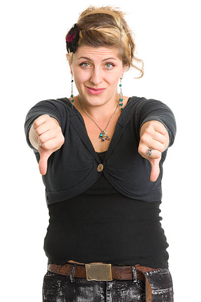 istock Young Woman Gives Thumbs Down 185090832
