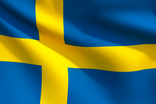 A close up view of the flag of Sweden. Fabric texture visible at 100%.Check out the other images in this series here...