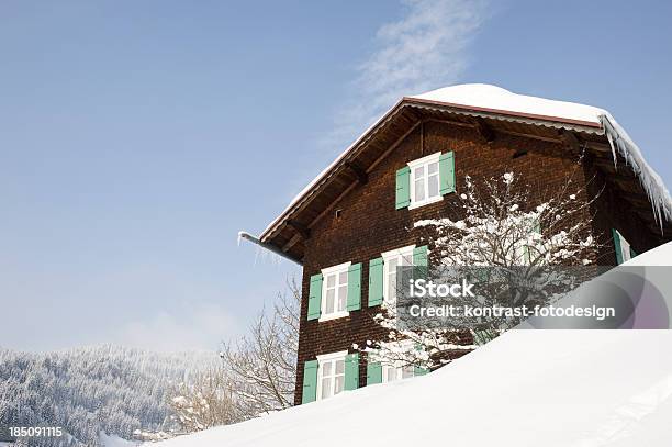 Typical Wooden House Kleinwalsertal Riezlern Austria Stock Photo - Download Image Now