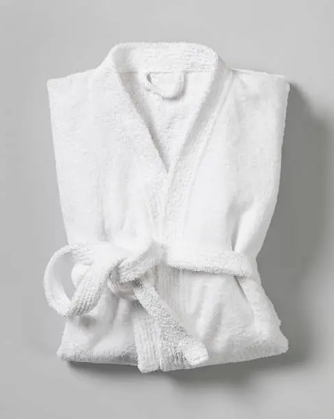 Bathrobe on gray backroundBathrobe on gray backround