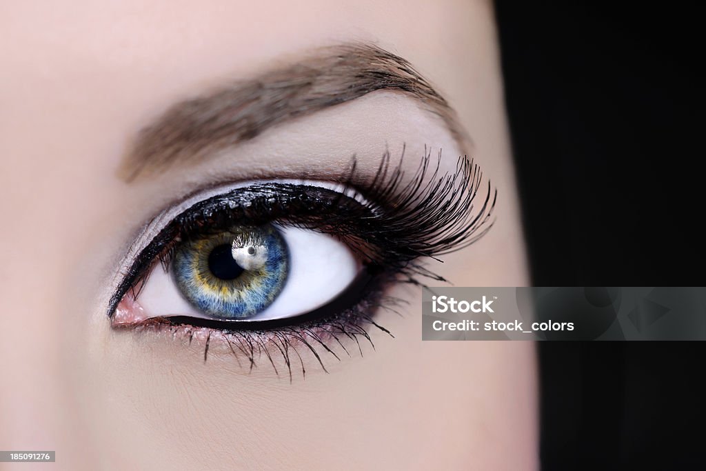blue eye macro - Foto de stock de Adulto libre de derechos