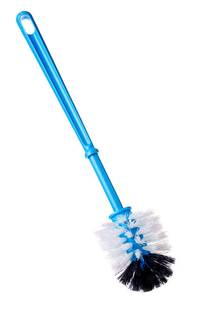 Blue toilet scrubbed isolated on a white background Dish-brush isolated on white toilet brush photos stock pictures, royalty-free photos & images