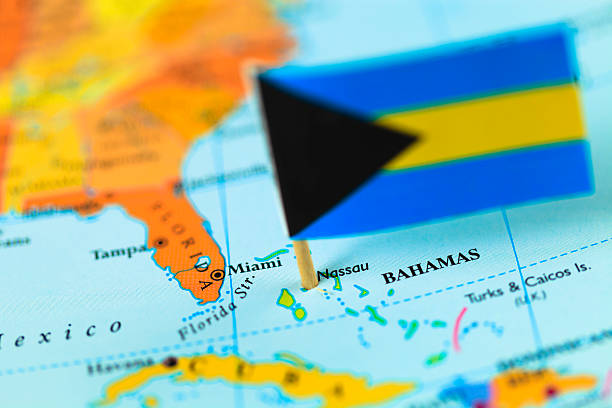 istock Map and flag of Bahamas 185091638