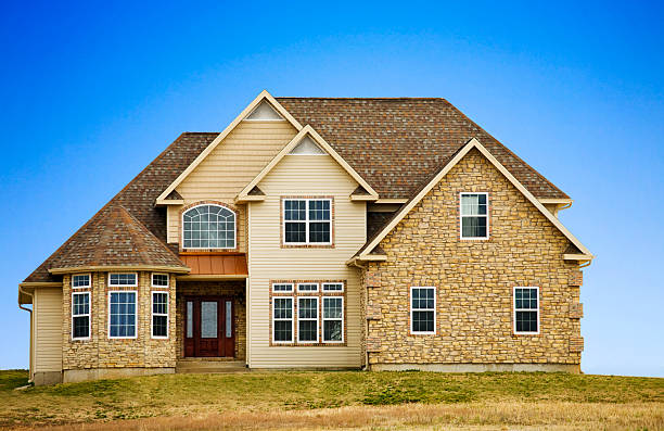 Big newly built residential house stock photo