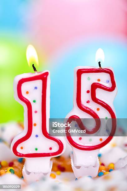 Birthday Cake Stock Photo - Download Image Now - 14-15 Years, Candle, Anniversary