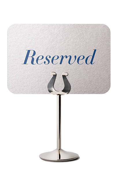Reserved sign isolated on white stock photo
