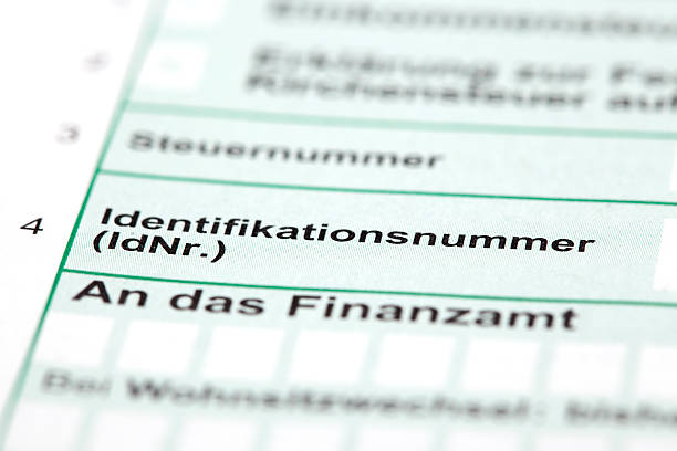 istock German tax form, ident-number - close up 185092437