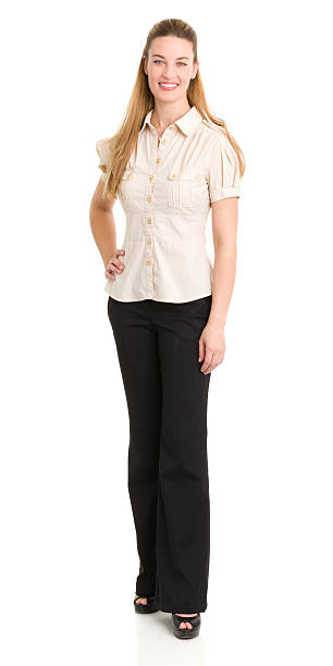istock Happy Standing Woman Portrait 185092760