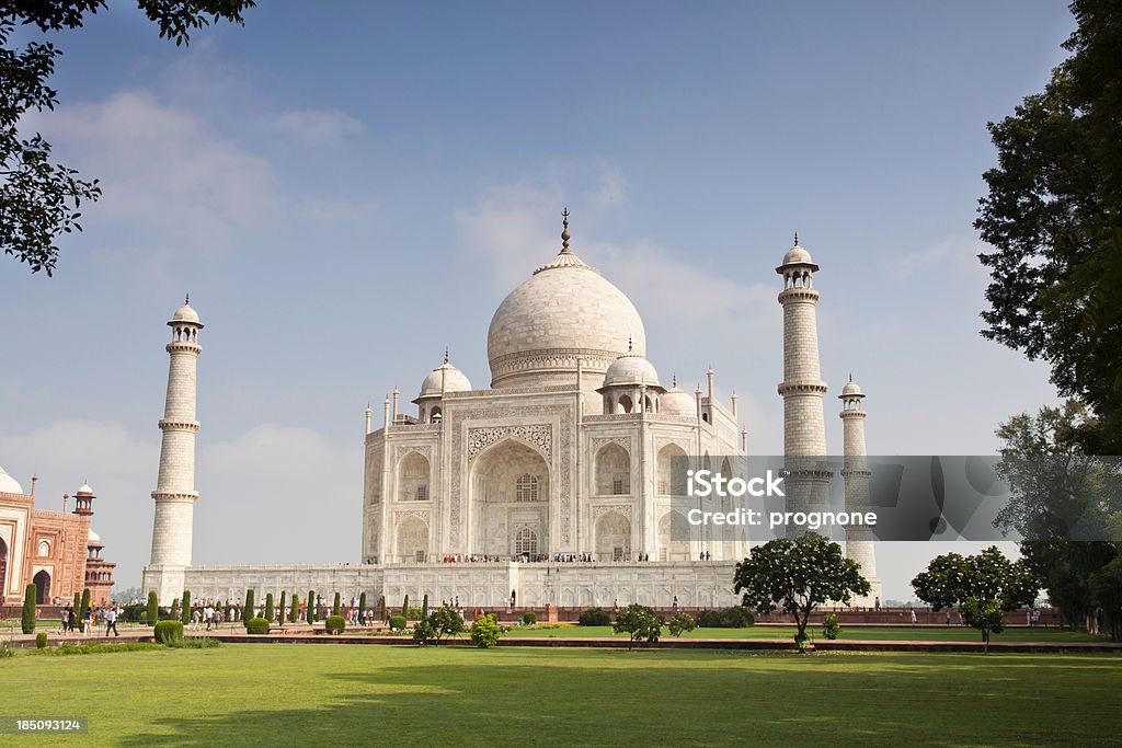 Taj Mahal, India "The Taj Mahal was built at Agra, Uttar Pradesh, India by Emperor Shah Jahan as a mausoleum for his wife Mumtaj in 1631 AD" Agra Stock Photo