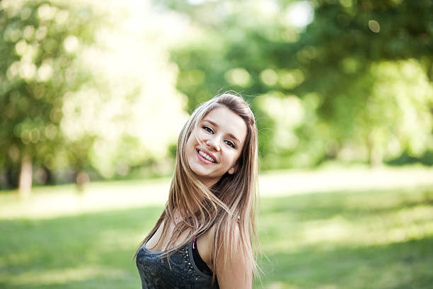 Portrait of a young girl in the park