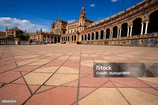 Plaza De Espana Sewilla - zdjęcia stockowe i więcej obrazów Andaluzja - Andaluzja, Architektura, Bez ludzi