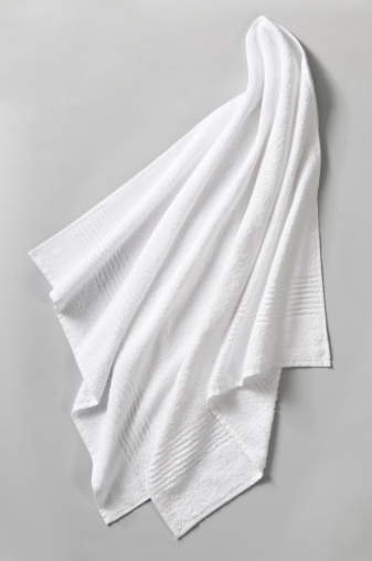 Towel on gray backgroundTowel on gray background