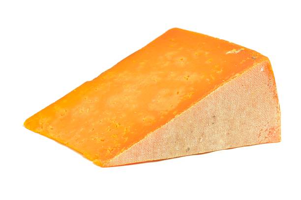red leicester cheese slice - leicester 個照片及圖片檔