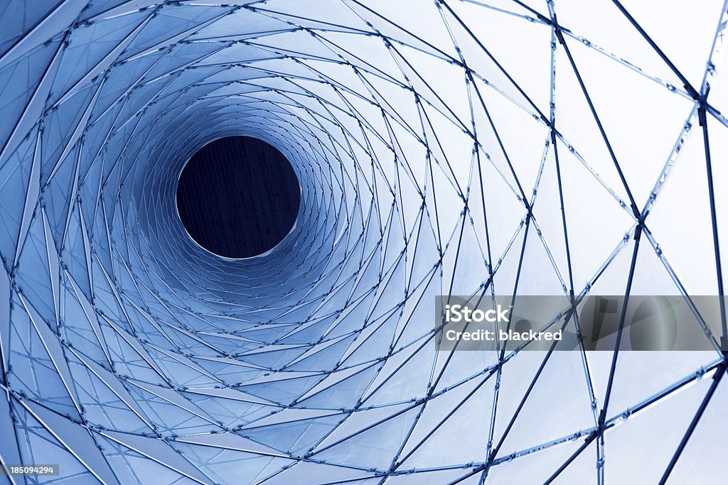 Struttura di vetro a spirale - Foto stock royalty-free di Rete