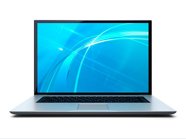Laptop front Open Laptop front OpenScreen image also available in my portfolio. wide screen photos stock pictures, royalty-free photos & images